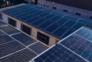 Installed Inugenix solar panels for a mini grid solar power generation 
